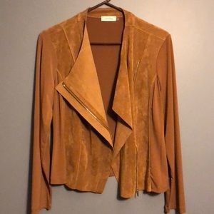 NWOT Calvin Klein Faux Suede Asymmetrical Jacket